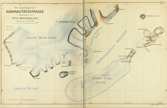 Karte: Admiralty Sound, James Ross Island, Snow Hill Island
